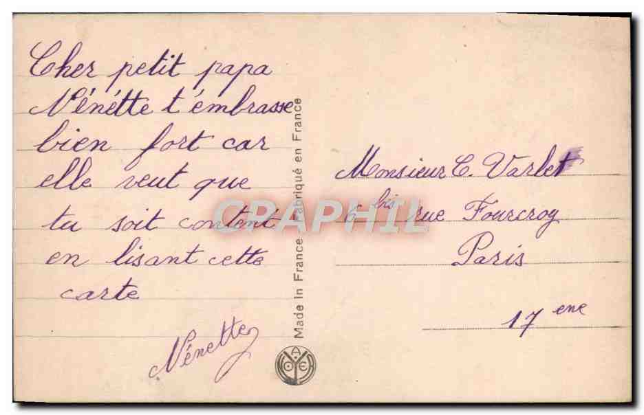 CPA Enfant Telephone  — Rückseite