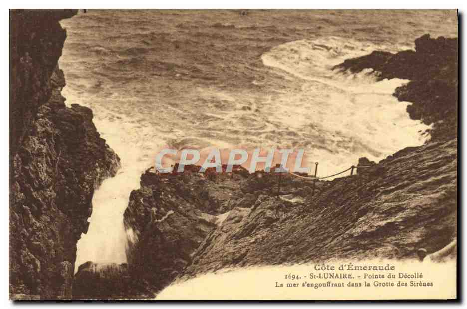 Côte d'Émeraude — Pointe du Décollé — La mer s'engouffrant dans la Grotte des Sirènes — Laurent, Niel, Rennes
