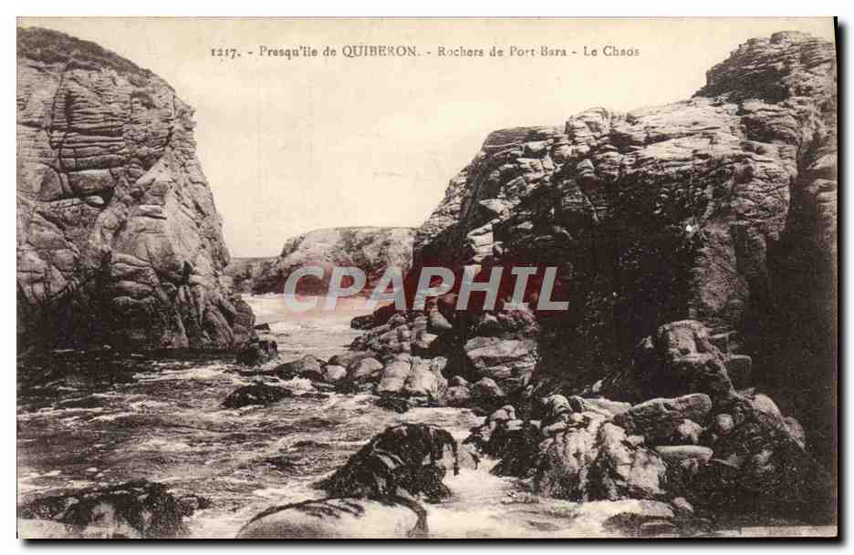 Presqu'île de QUIBERON - Rochers de Port-Bara - Le Chaos - n°1217