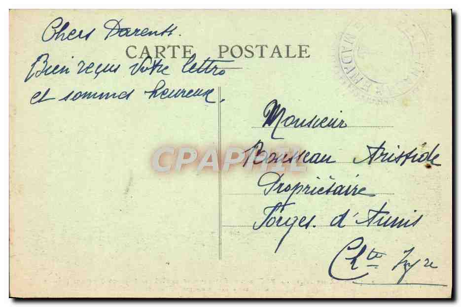 CPA Petite Chapelle Expiatoire Ile Madame — Rückseite