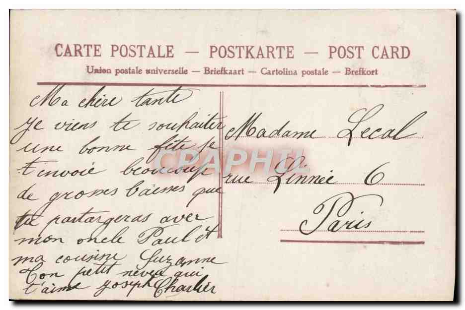 CPA Bonne Fete Enfant — Verso