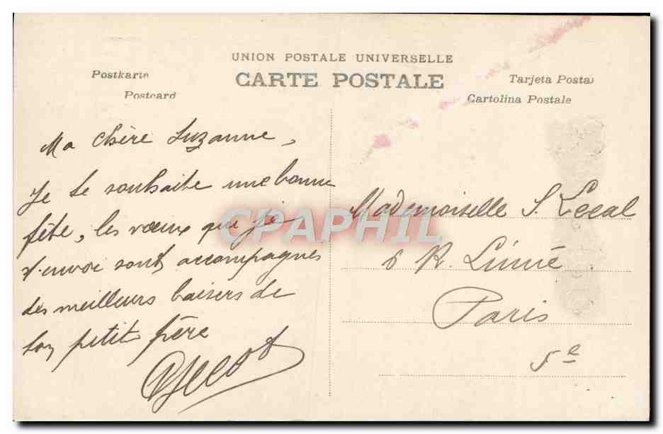 CPA Bonne Fete Enfant — Rückseite