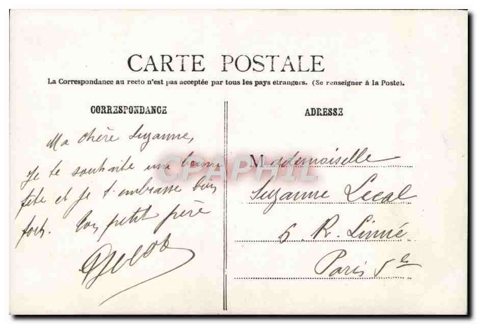 CPA Bonne Fete Enfant — Rückseite