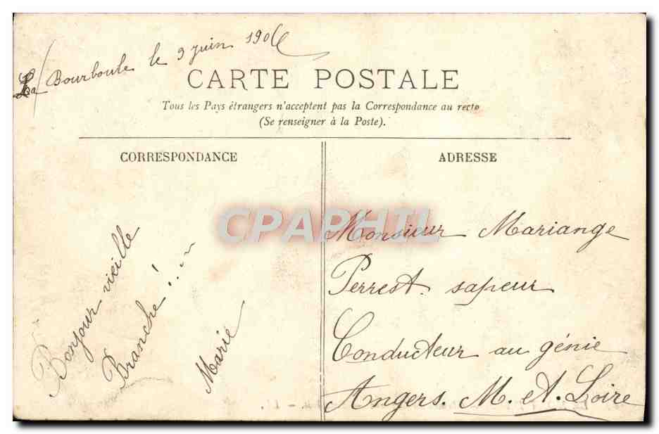 CPA Le Mont Dore Chemin du Capucin Sous Bois — Rückseite