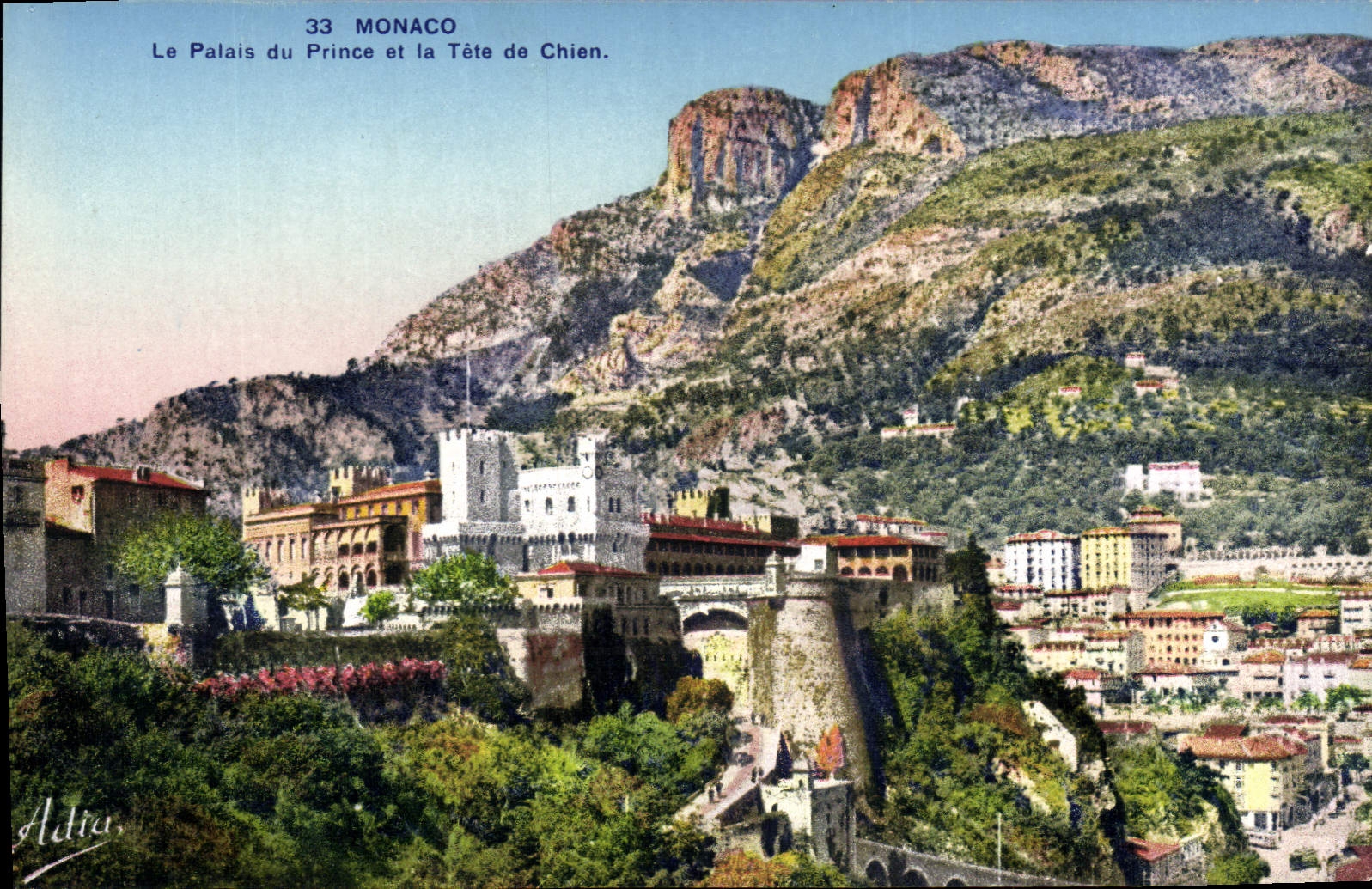 Monaco — Le Palais du Prince et la Tête de Chien — Adtra, n°33