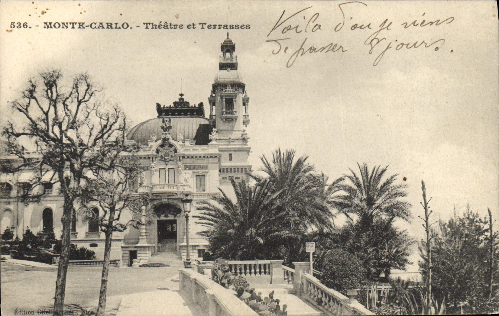 Monte-Carlo - Théâtre et Terrasses — Édition Giffard, Nîmes, n° 536