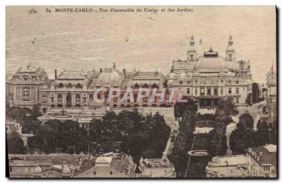 CPA Monte Carlo Vue d'ensemble du Casino et des Jardins