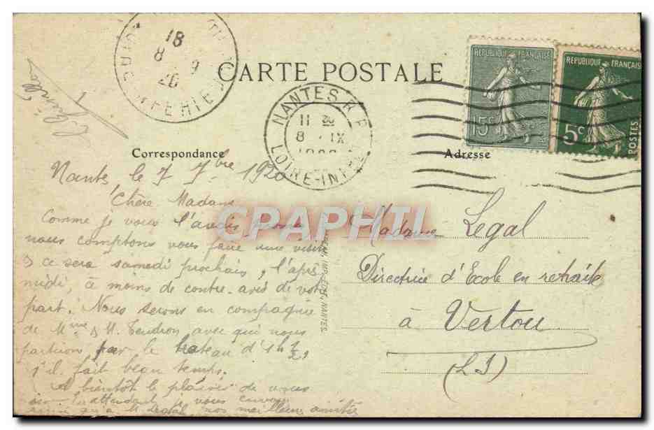 CPA Piriac Les oreillers a a maree basse — Rückseite