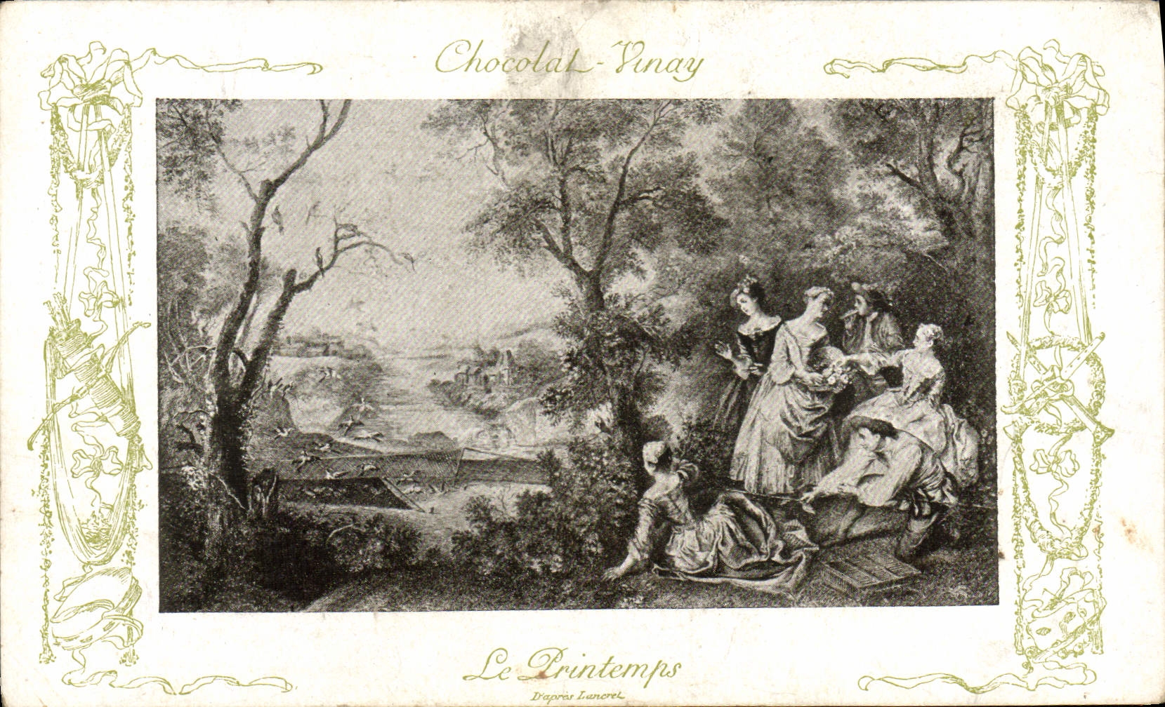 Le Printemps — D'après Lanoret — Chocolat-Vinay, Série VII, N° 6