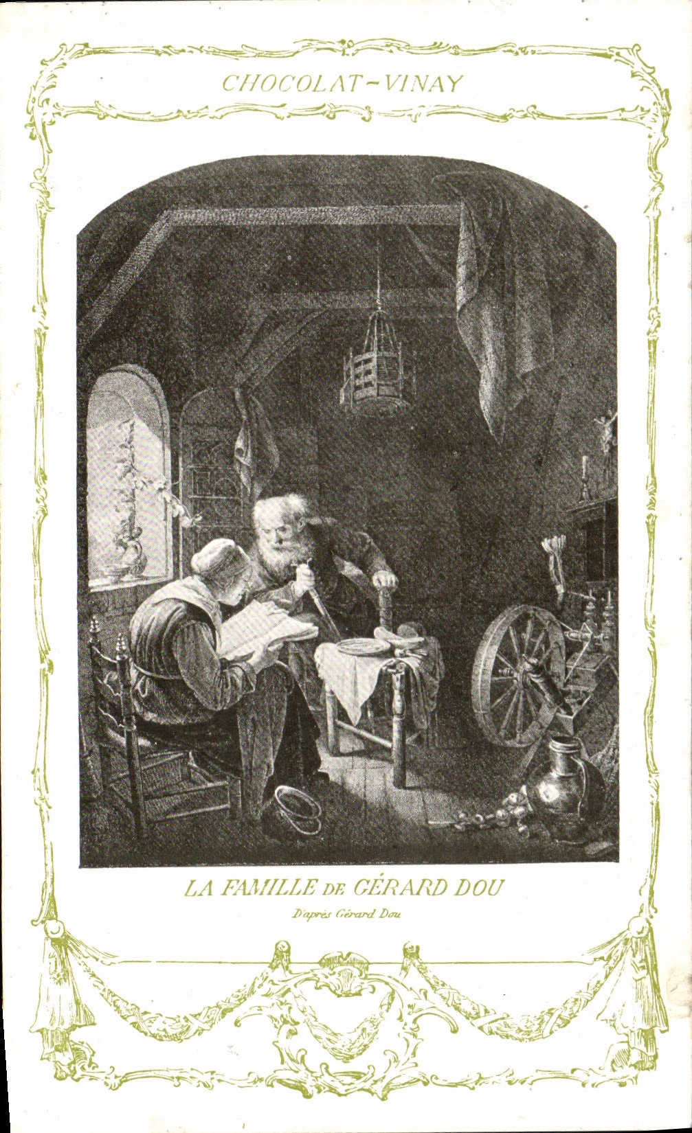 La Famille de Gérard Dou — D'après Gérard Dou — Chocolat-Vinay, Série VII, N° 14