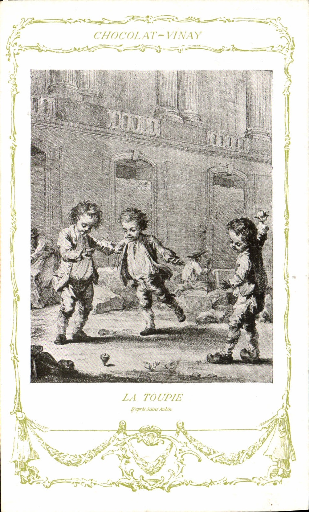 CPA Fantaisie Publicite Chocolat Vinay La toupie Saint Aubon Gerard Dou