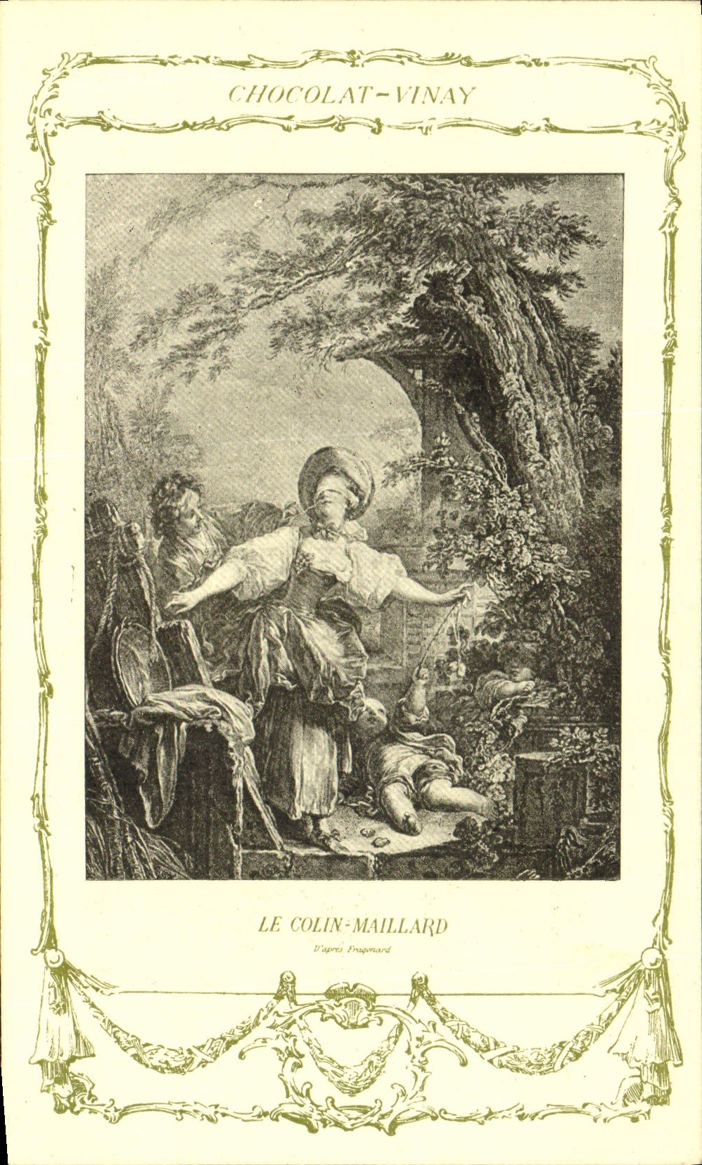 Le Colin-Maillard — after Fragonard — Chocolat-Vinay, Series VIII, No. 5