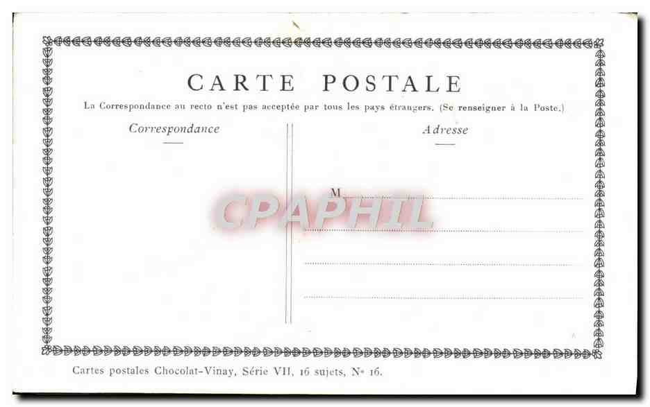La Toupie — Chocolat-Vinay, Série VII, N° 16 — Reverso