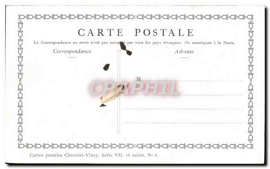 Le Printemps — D'après Lanore — Chocolat-Vinay, Série VII, N° 6 — Reverso