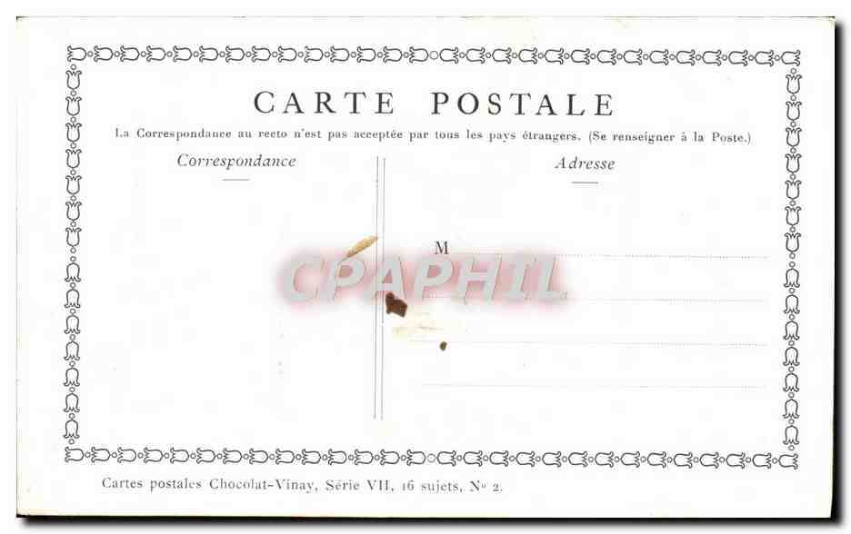Le Jeu des Quatre Coins — D'après Lanorel — Chocolat-Vinay, Série VII, N° 2 — Verso