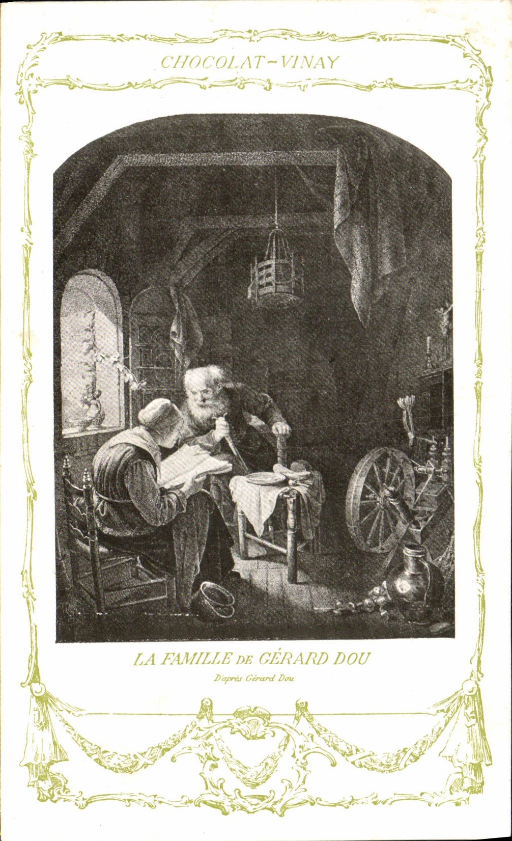 Die Familie von Gérard Dou — Nach Gérard Dou — Chocolat-Vinay, Serie VII, N° 14