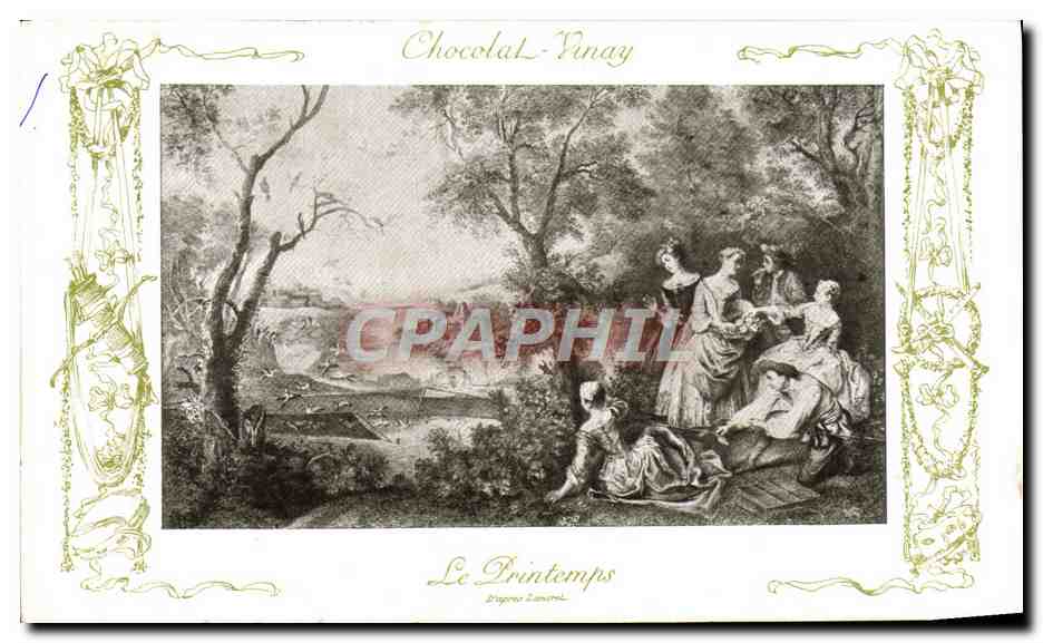Le Printemps — Graphe Lumière — Chocolat-Vinay, Série VII, N° 6