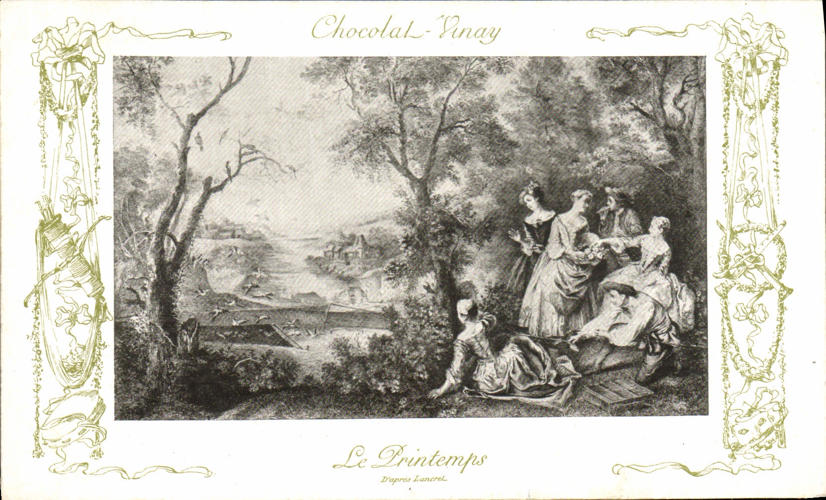 Le Printemps — D'après Lancret — Chocolat-Vinay, Série VII, N° 6