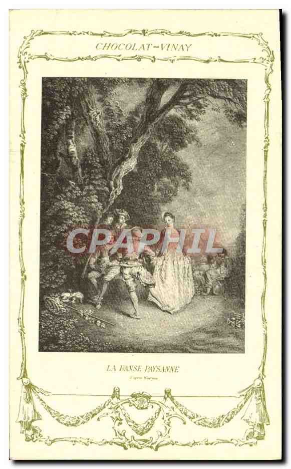 CPA Fantaisie Publicite Chocolat Vinay La danse paysanne Watteau