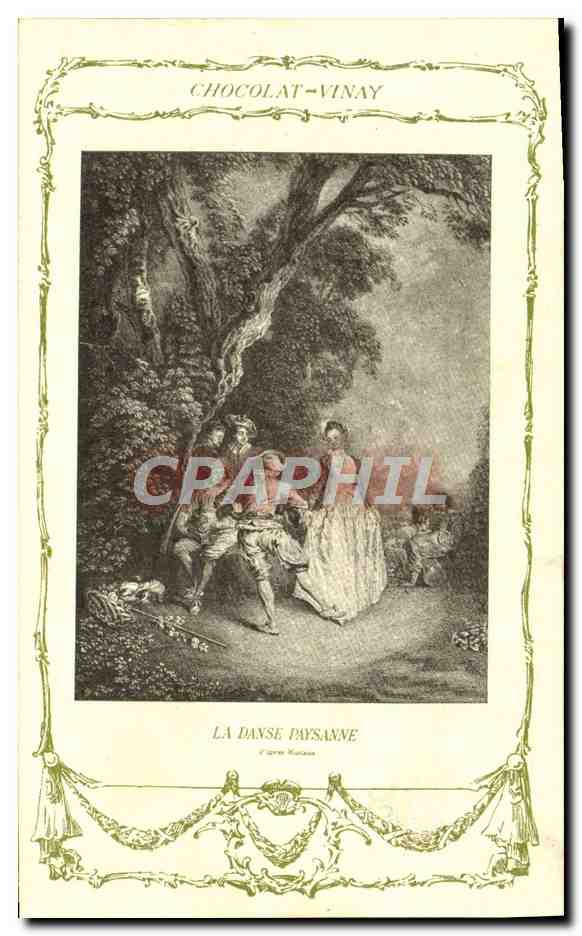 CPA Fantaisie Publicite Chocolat Vivay La danse paysanne Watteau