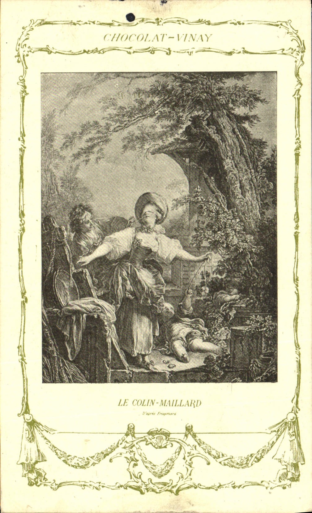 Le Colin-Maillard — D'après Fragonard — Chocolat-Vinay, Série VIII, N° 5