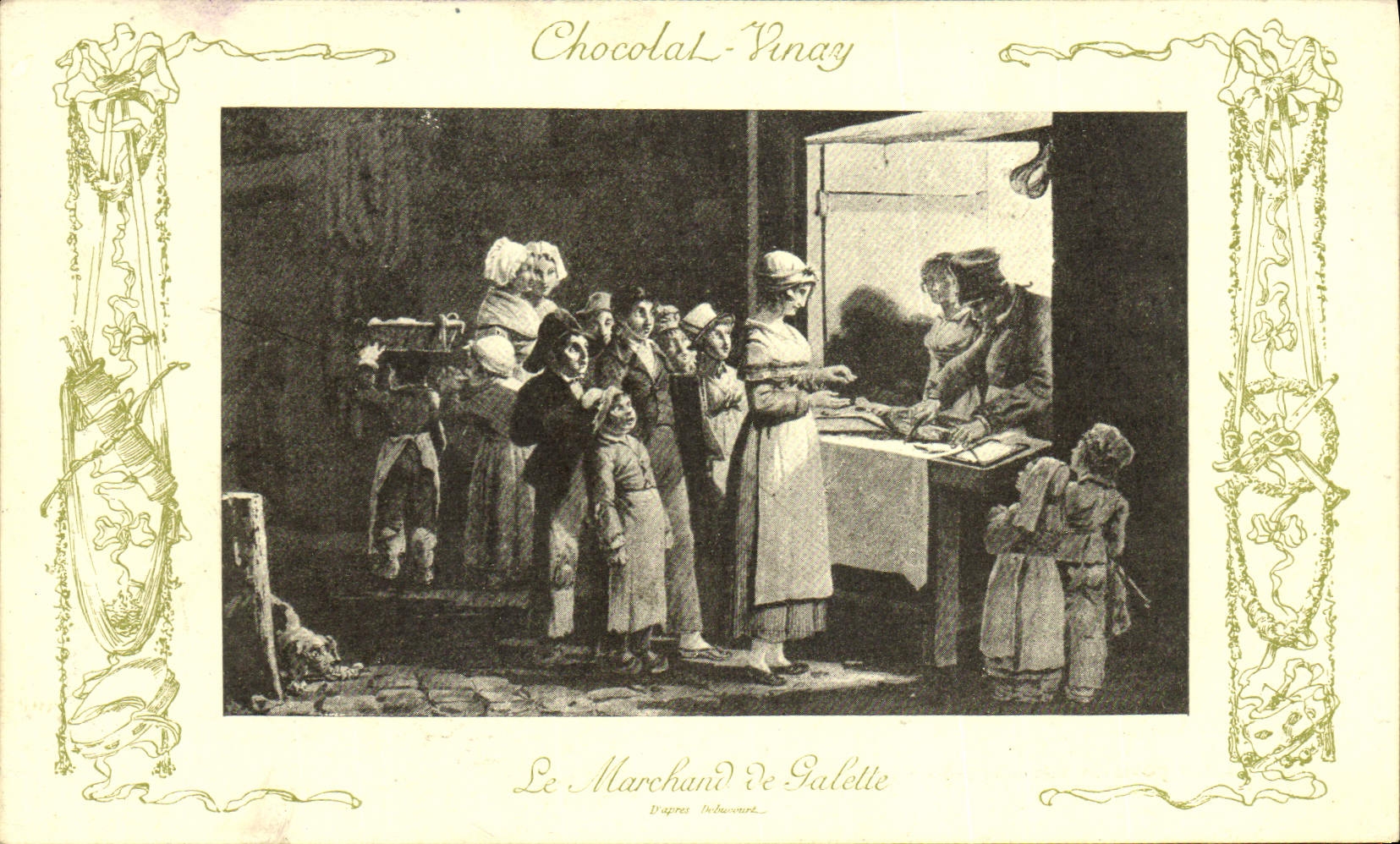 CPA Fantaisie Publicite Chocolat Vivay Le marchand de galette 