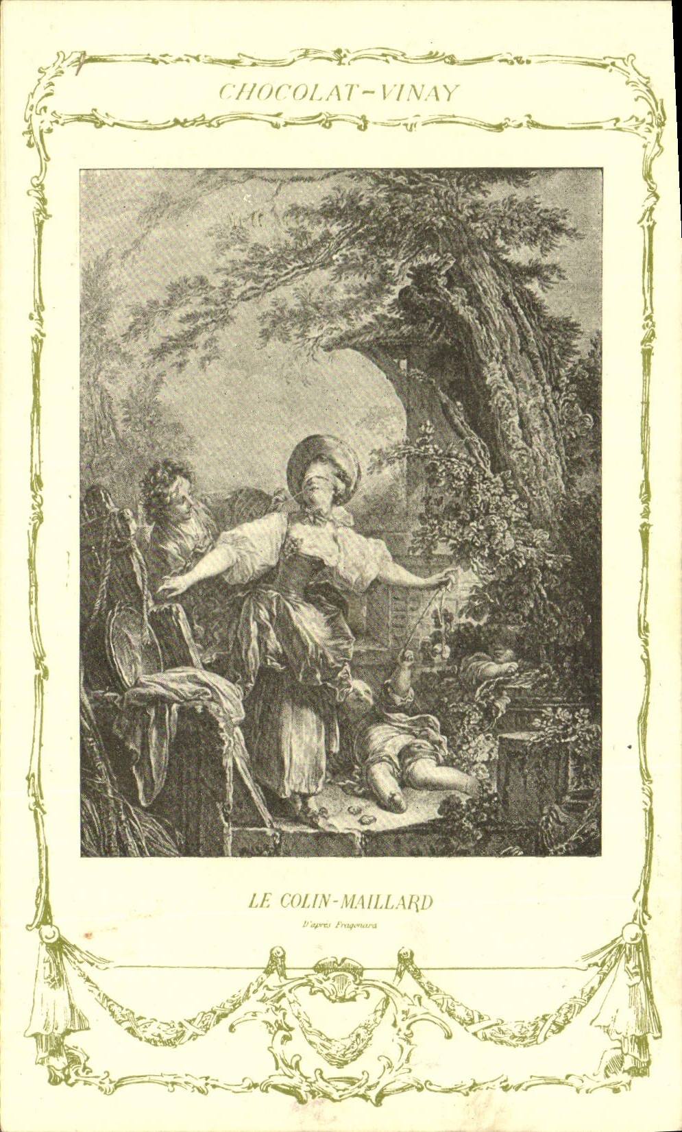 Le Colin-Maillard — D'après Fragonard — Chocolat-Vinay, Série VIII, N° 5
