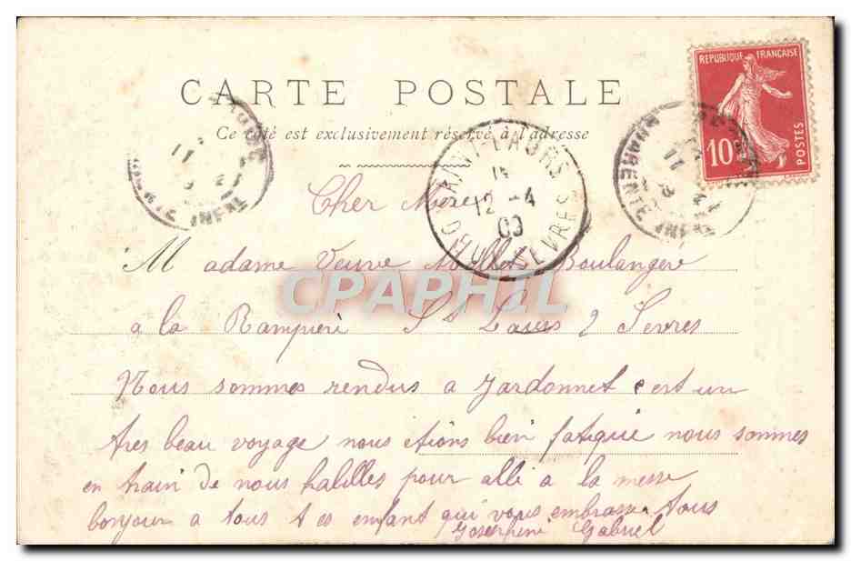 CPA Fantaisie Enfants la buche de Noel — Rückseite