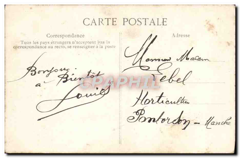 CPA Dom Manuel II Roi de Portugal Dom CArlos 1er — Verso