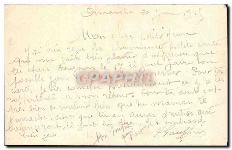 CPA Fantaisie Paysans Attelage Chevaux — Verso
