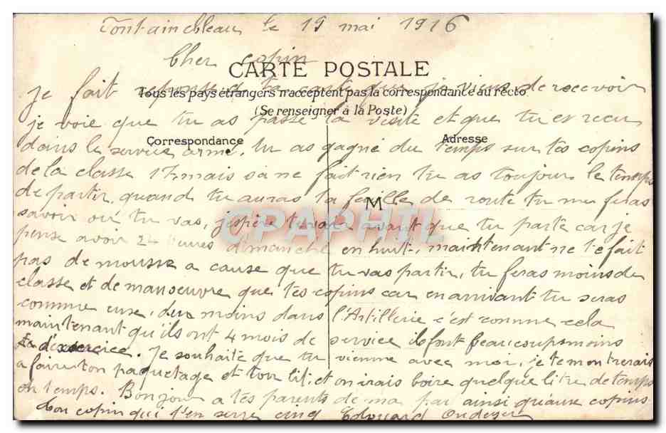 Soldat et officier — scène militaire — Chromo-Litho, KLEIN & Cie, Epinal — Verso