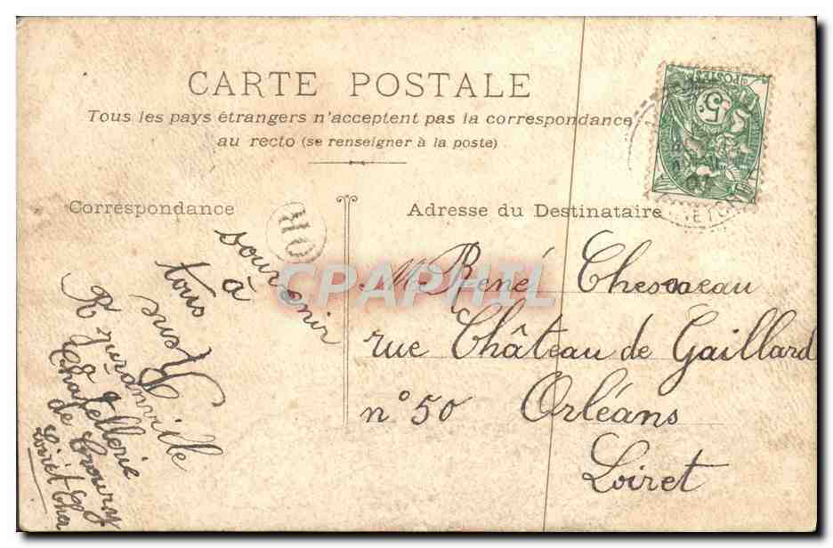 CPA Fantaisie Rouget de l'Isle chantant la Marseillaise  — Verso