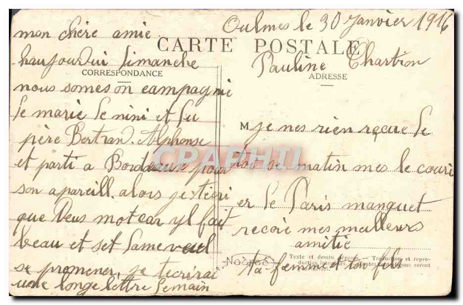 CPA Fantaisie Conseils de vieille  — Rückseite