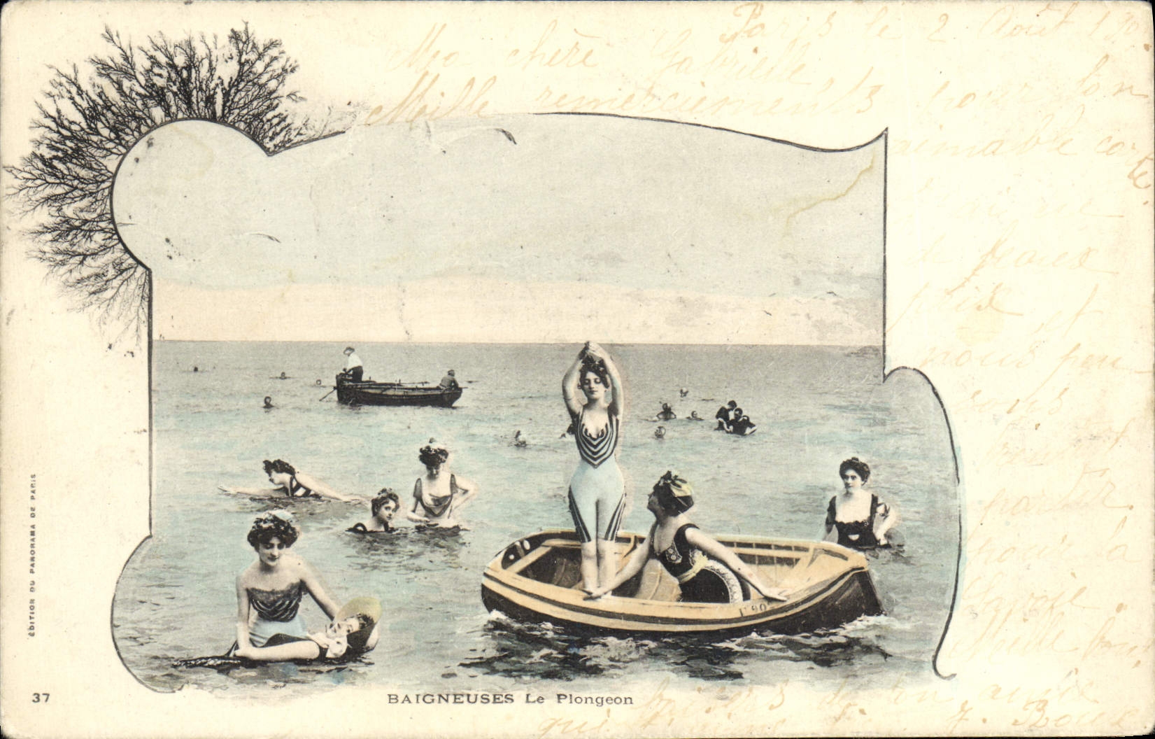 Baigneuses Le Plongeon — Éditeur du Panorama de Paris, n°37