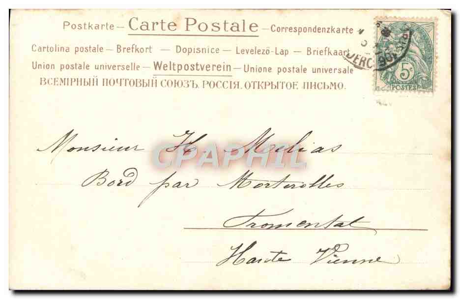 CPA Fantaisie Femme — Rückseite