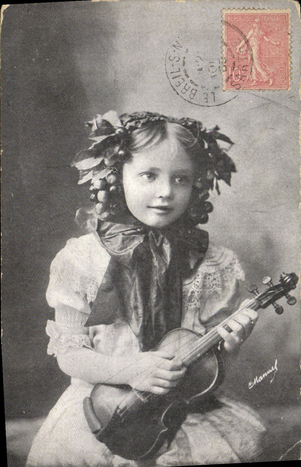 CPA Fantaisie Enfant Violon