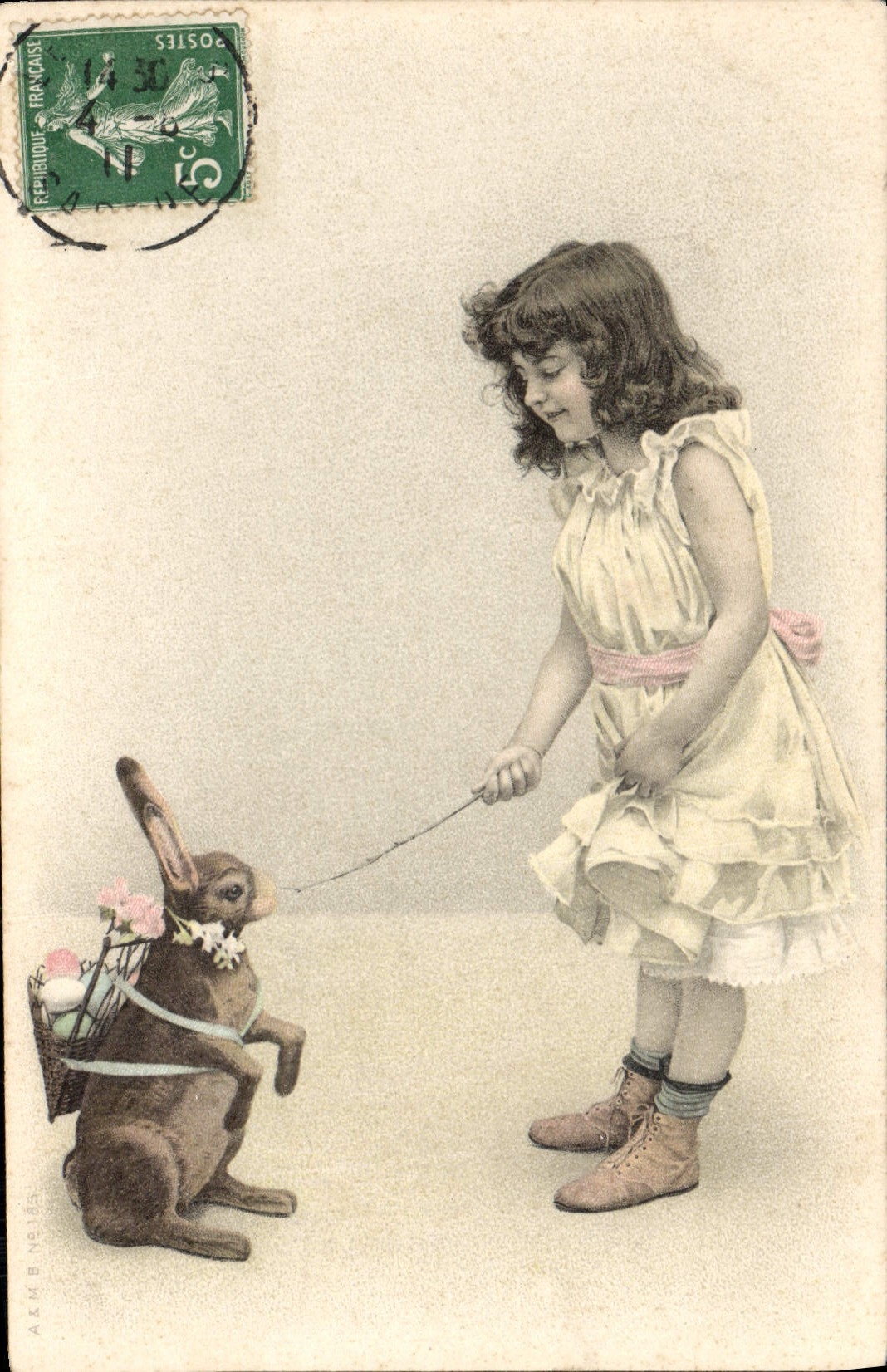 CPA Fantaisie Enfant Lapin