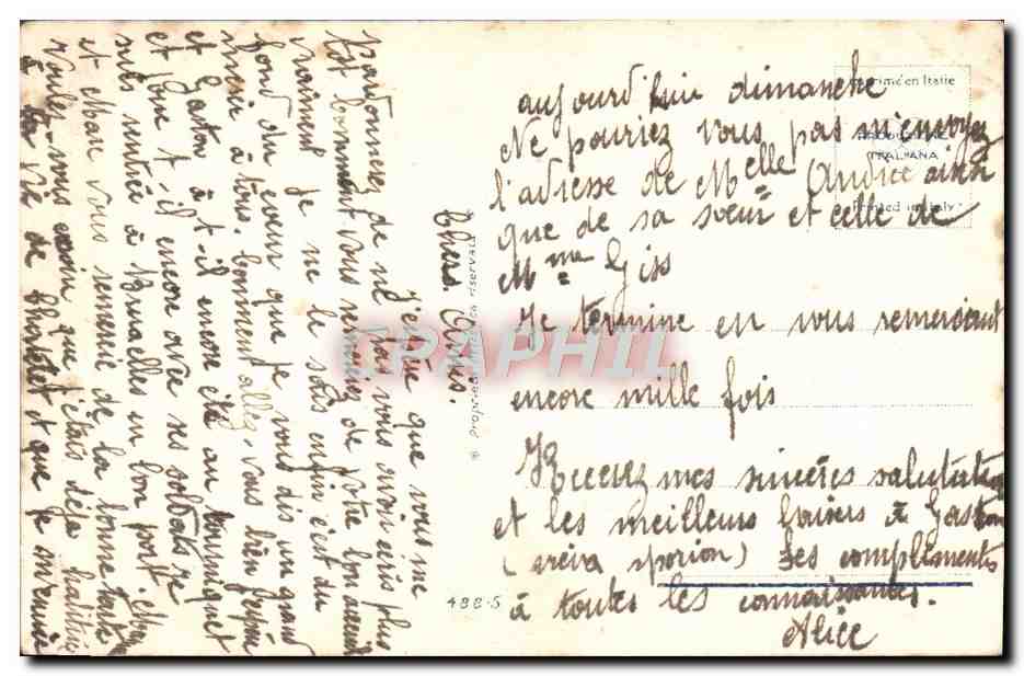 CPA Fantaisie Femme Cheval — Rückseite