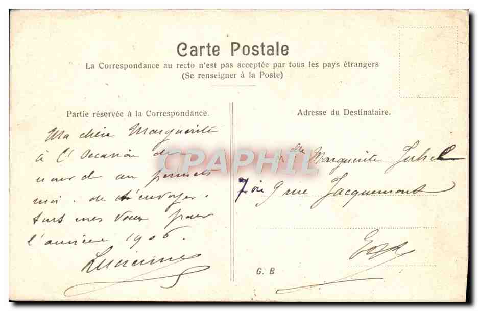 CPA Fantaisie Femme — Verso