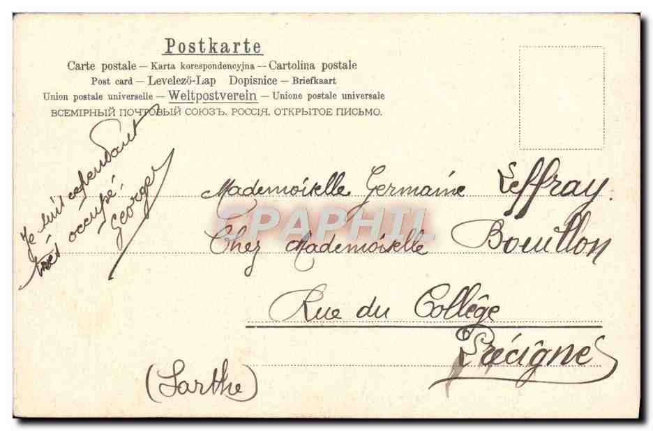 CPA Fantaisie Enfant Poussins  — Verso