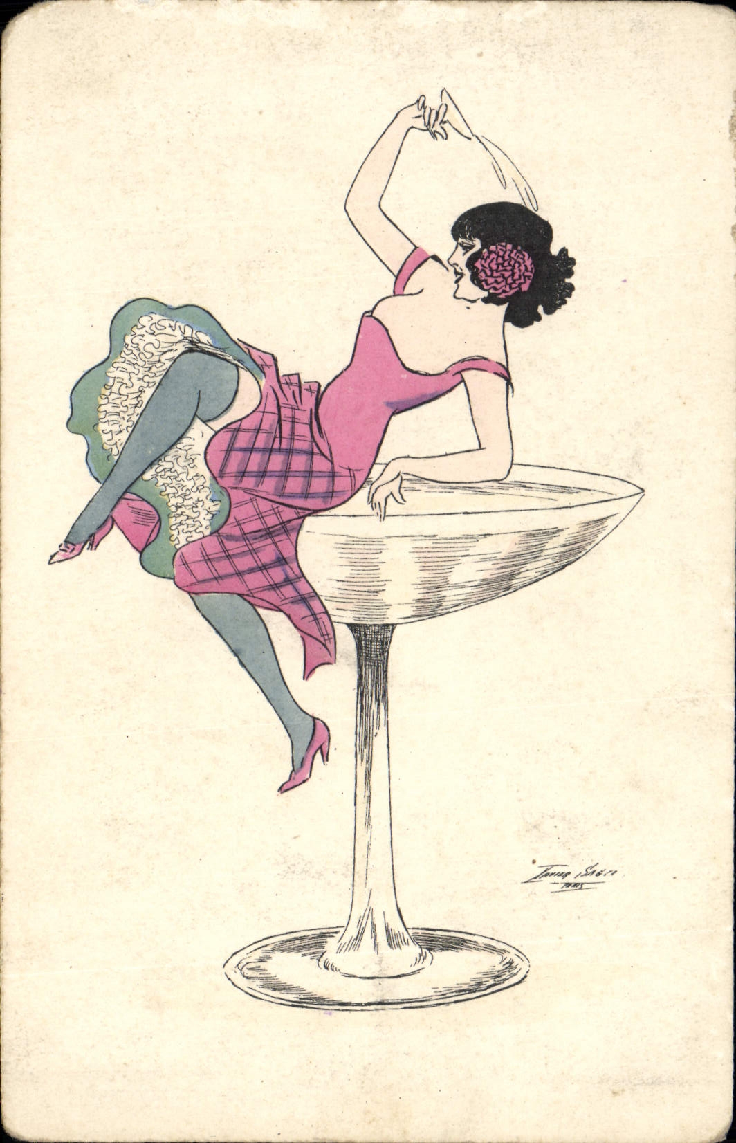 CPA Fantaisie Femme vie parisienne 