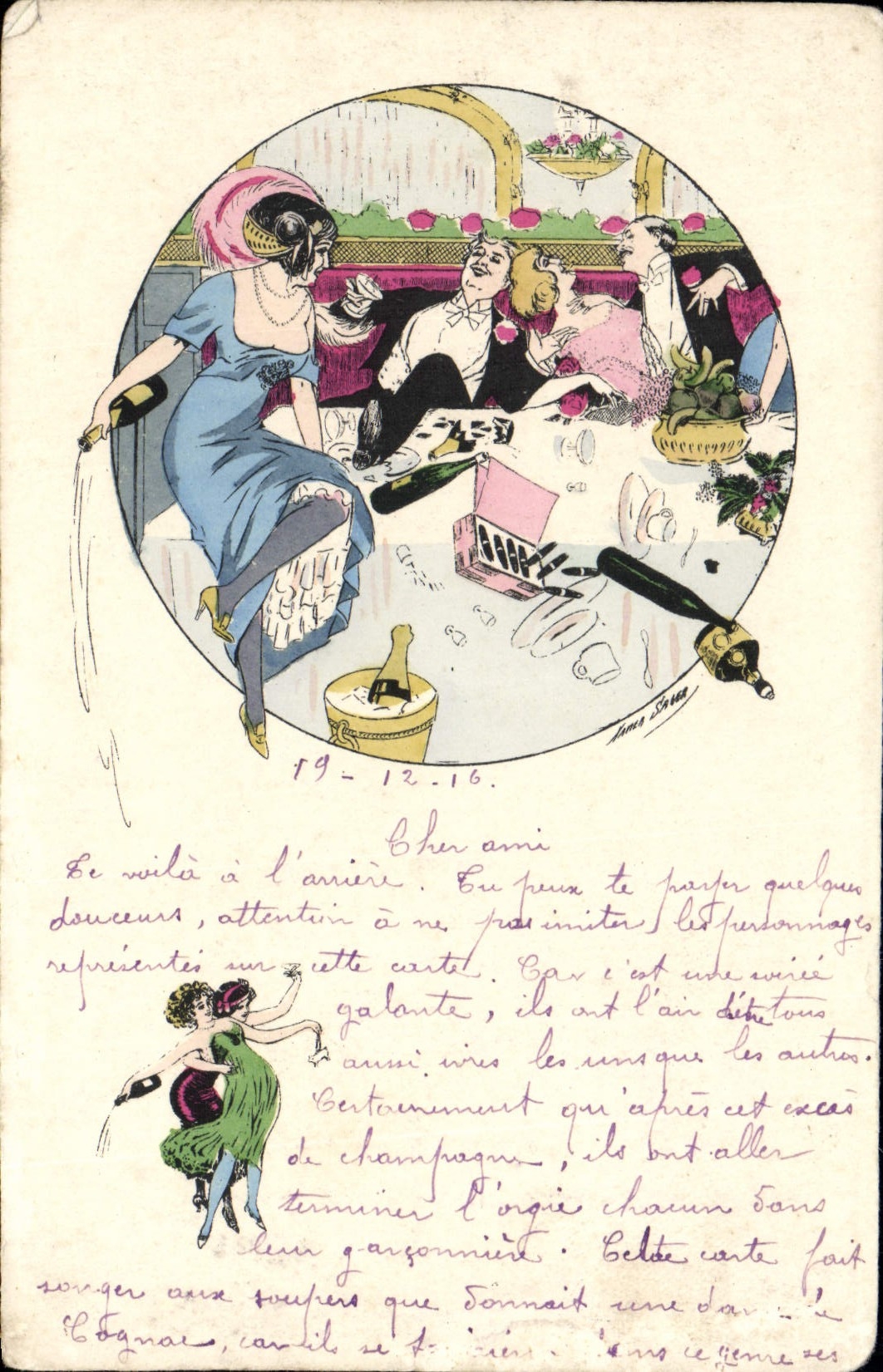 CPA Fantaisie Femme Vie parisienne