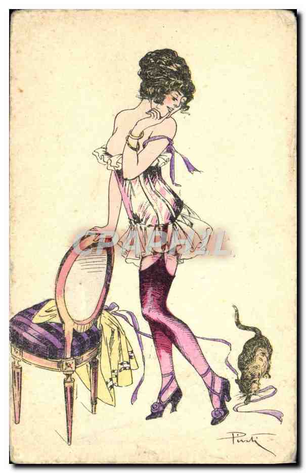 CPA Fantaisie femme Nue erotique 