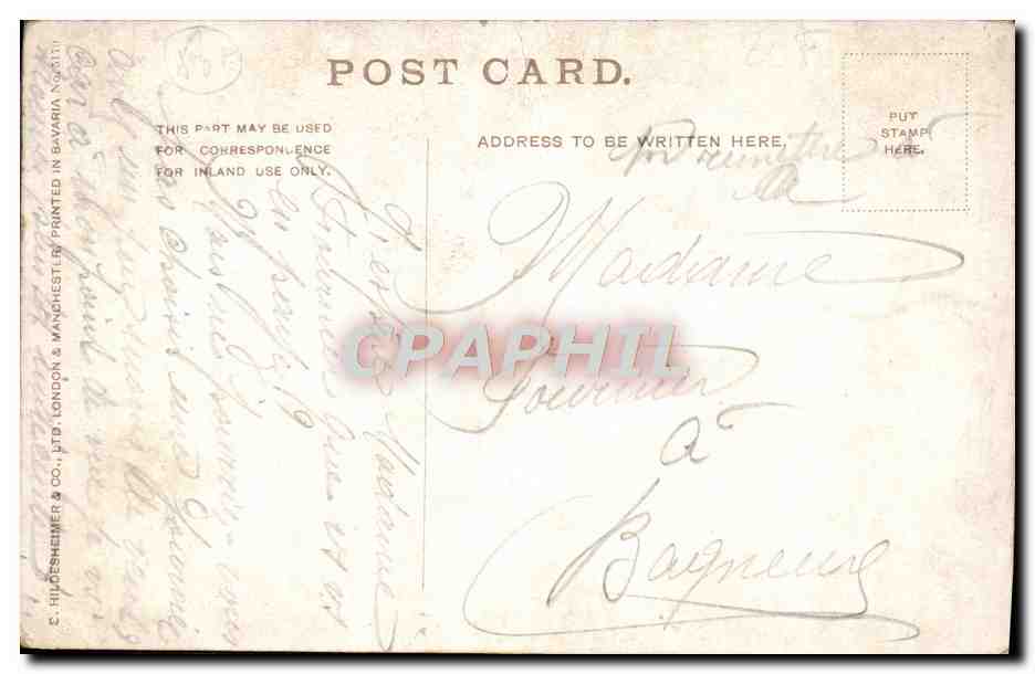CPA Fantaisie Femme — Verso