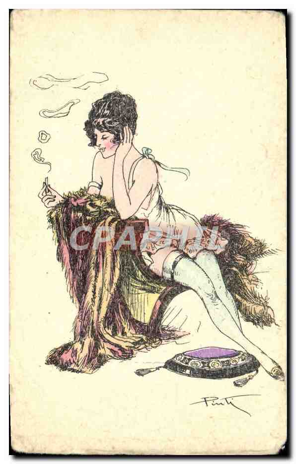 CPA Fantaisie Femme Nue erotique 