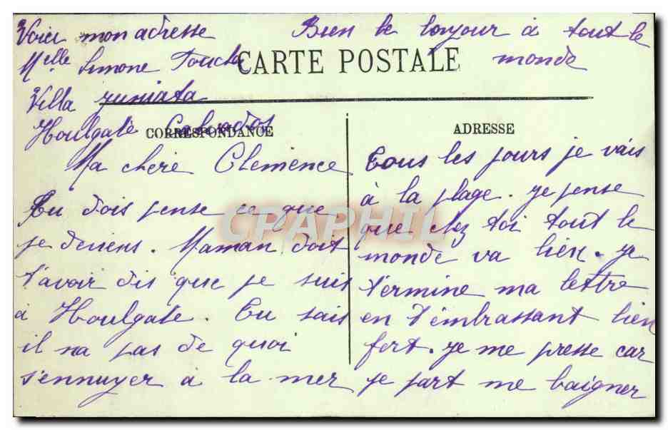 Femme en maillot de bain — Sortie du Bain — LL, n° 5001 — Reverso