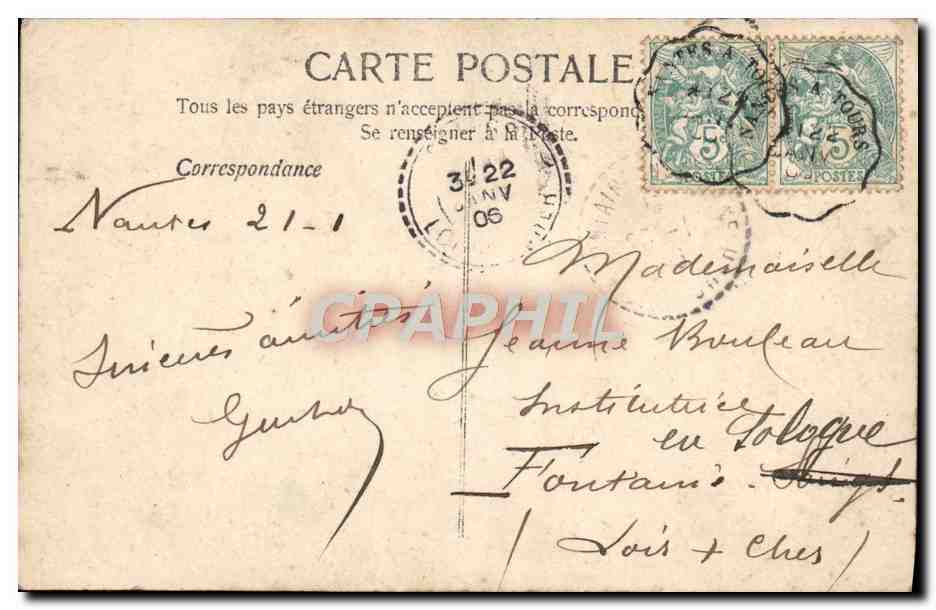 CPA Fantaisie Enfant Midi — Verso