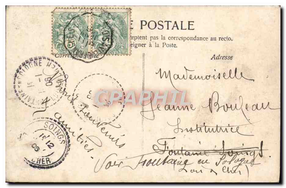 CPA Fantaisie Enfant Matin — Verso