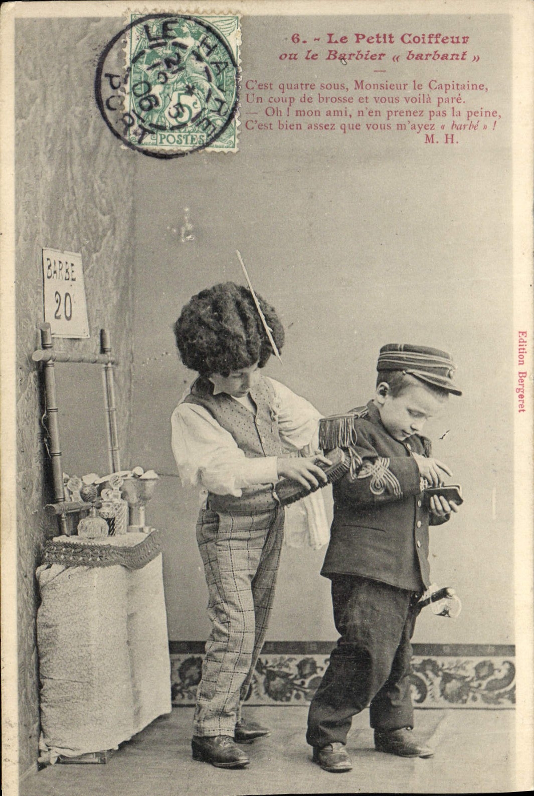 Le Petit Coiffeur ou Le Barbier « barbant » — Édition Bergeret, n°6