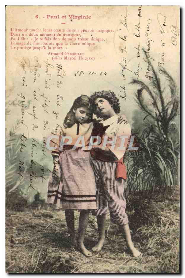 CPA Fantaisie Enfants Paul et Virginie 